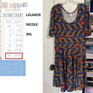 LulaRoe Nicole 3xl Dress
